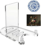Acrylic Easel Display，Plate Stands for Display，Adjustable Clear Display Holder for 12" to 17" large Plate, Platter, Book, Card, Frame, Picture, Artwork, Plaque (Extra Large 12"-17") by Unknown