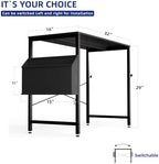 Pamray 32 Inch Computer Desk for Small Spaces with Storage Bag, Home Office Work Desk with Headphone Hook, Small Office Desk Study Writing Table - Image 3