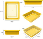 Storex Letter Size Flat Storage Tray – Organizer Bin for Classroom, Office and Home, Yellow, 5-Pack (62519U05C) , 10 x 13 x 3 Inches - Image 6