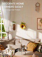 Bumusty 48"x 36" Large Felt Bulletin Board Tiles, Oatmeal - Image 4