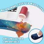 Cosmic Astronaut Desk Mat Set Colorful Galaxy Art Large Mouse Pad with Wrist Rest 4in1 Desk Mat for Desktop Ergonomic Keyboard Wrist Support Anti-Slip Computer Ergonomic Mouse Pad Home Office Gaming - Image 5