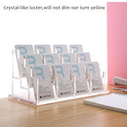 SANRUI Vertical Acrylic Business Card Holder for Desk, 3 Tier 12 Slot - Image 3