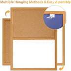 ARCOBIS Cork Board White Board Combo with MDF Wood Frame - Image 4
