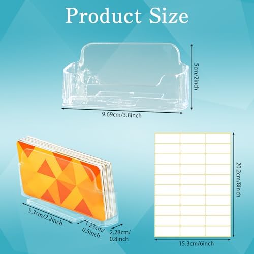 65 Pcs Business Card Holder Transparent Acrylic Postcard Display Holder Desktop Style Card Stand for Home Office Desk Table - Image 2