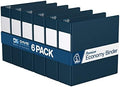 Premium Economy 3-Ring Binder, Spine Label, 3" Round Rings, Navy Blue, 6 Pk by DAVISGROUP