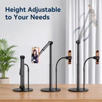 Mistriddle Magnetic Overhead Phone Stand, Adjustable Arm with Extension Rod - Image 2