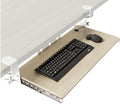 AX WABER Keyboard Tray Under Desk Pull Out with Extra Sturdy C Clamp Mount System, 27.3 (32.5 inch Including Clamps) x 11 Inch Slide-Out Platform Computer Drawer for Typing Grain by 1