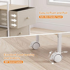 Modanais Baby Diaper Caddy Organizer Rolling Cart with Drawers, Off White - Image 5