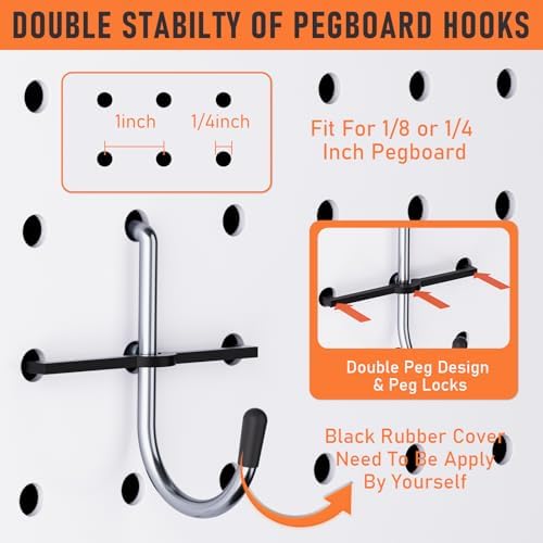 INCLY 280PCS Upgraded Pegboard Hooks Assortment with Bins & Cups - Image 3