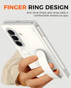 NINKI Wristband for Samsung Galaxy Z Trifold Case with S Pen & Card Slot,Full Screen Hinge Protection Grip for Samsung Z Trifold Phone Case with Handle, Galaxy Z Trifold S Pen Holder Cover Stand White - Image 5
