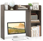 Desktop Bookshelf, 3-Tier Wood Countertop Bookcase with 5 Shelves, Desk Hutch for College Dorm, Multipurpose Desk Organizer Shelf Display Rack for Home Office, Hutch Top Only by SILKYDRY