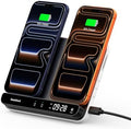 Dual Phone Foldable Wireless Charging Station for iPhone, Galaxy, Pixel by SwanScout