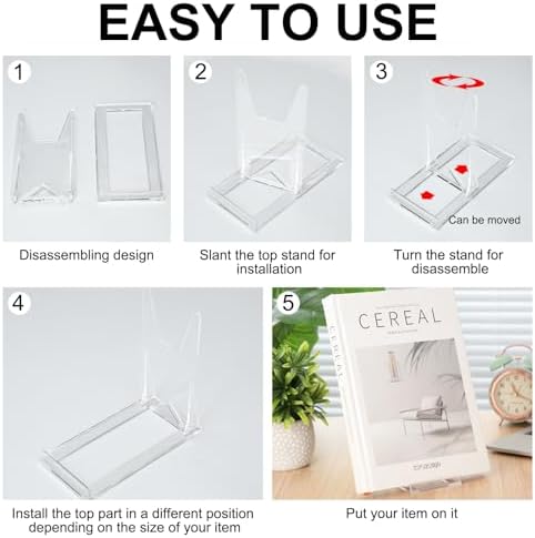36 Pack Acrylic Book Stand for Display Adjustable, 5.91in H - Image 5