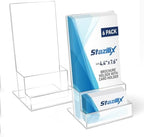 6 Pack Acrylic Brochure Holder Stand 4", Trifold Business Rack Card Holder by Unknown