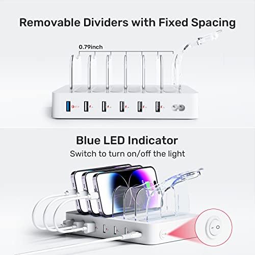 Unitek Fast Charging Station for Multi Devices, 6 Ports Charger with QC 3.0 - Image 4