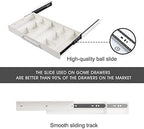 Large Size Under Desk Slide out Pencil Drawer White with Adjustable Space Divider Design for Storing Pencil and Office Accessories, Underdesk Pull out Tray Organizer Mounted for Sit Stand Workstation - Image 6