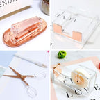 Buqoo Office Supplies Acrylic Stapler and Tape Dispenser Set - Image 2