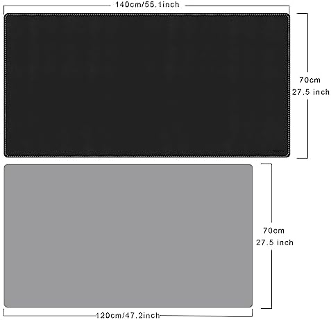 Mydours 55"x28" Extra Large Desk Mat - Full Desk Blotter Pad, (Black) - Image 2