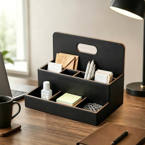 Mail Organizer Countertop, Pencil Holder, Office Supplies File Bill Sorter - Image 2