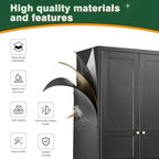 Letaya Metal Pantry Storage Cabinet with Door and Adjustable Shelves,Black - Image 5