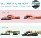 Comfy Mee Premium Memory Foam Keyboard and Mouse Wrist Rest Pads Set- for Comfortable Typing &Wrist Pain Relief (Pack of 2) - Image 3