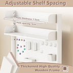 Clamp On Desk Organizer Shelf,Desk Extender Pegboard,White,31.5in - Image 4