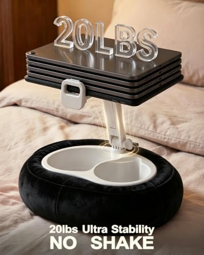 Miledi Tablet Pillow Stand for Bed with 360° Rotating Holder, Black - Image 6