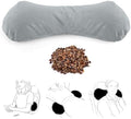 Buckwheat Lumbar Support Pillow for Bed Sitting and Couch Support, Firm Ergonomic Back Pillow for Lower Back Pain Relief, Small Natural Back Support Pillow Recliner Pillow by WelcometoUQHH