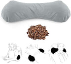 Buckwheat Lumbar Support Pillow for Bed Sitting and Couch Support, Firm Ergonomic Back Pillow for Lower Back Pain Relief, Small Natural Back Support Pillow Recliner Pillow by WelcometoUQHH