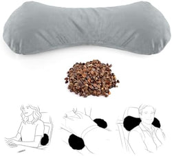 Buckwheat Lumbar Support Pillow for Bed Sitting and Couch Support, Firm Ergonomic Back Pillow for Lower Back Pain Relief, Small Natural Back Support Pillow Recliner Pillow by WelcometoUQHH