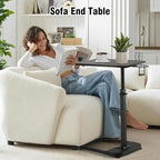 facka Adjustable C-Shaped TV Tray Table 18-32 Inch Height Couch Table - Image 6