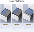 DEVAISE 2 Drawer File Cabinet with Lock, Fully Assembled Except Casters - Image 4