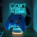 CoolGift Mart Light Up Headset and Controller Stand, 16 Colors 3D LED Lights Gamepad Headphone Holder with Remote Control, Game Controller Hanger for All Universal Gaming PC Accessories by CoolGiftMart