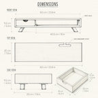 Bamboo Monitor Stand Riser with Drawer - Image 7
