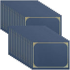 SUNEE Certificate Holders(Navy Blue, 30 Packs), Diploma Covers Gold Foil Border, for Letter Size 8.5x11 Certificates, Cardstock, Document Papers by SUNEE
