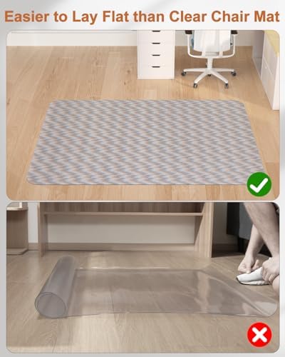 Blvornl Large Office Chair Mat for Hardwood Floor, Rolling Chair Chair Mat for Hard Wood, Large Anti-Slip Hard Floor Protector, Heavy Duty Computer Desk Rug for Office and Home 50"*63" - Image 6