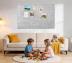 Large Bulletin Board 60" x 36" Felt Cork Board,Decor Pin Board, Silver Gray - Image 5