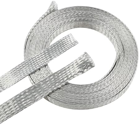 Tinned Copper Metal Braid Sleeving Wire Shielding 1/2inch-22ft by BuyUneed