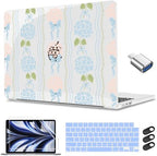 CISSOOK for MacBook Air 13.6 inch Case M2 M3 M4 M5 Blue Bow by CISSOOK
