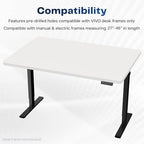 VIVO White 48 x 30 in Solid Table Top, DESK-TOP48-30W - Image 4