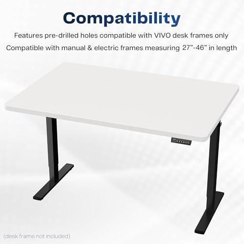 VIVO White 48 x 30 in Solid Table Top, DESK-TOP48-30W - Image 4