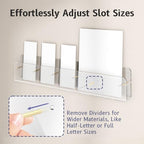 HIIMIEI Brochure Holder Wall Mount, 2-Pack Acrylic Modular Flyer Rack - Image 4