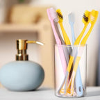 Crtiin 20 Pack Clear Acrylic Pen Holder Makeup Brush Round Pencil Holder for Desk Pen Cups Desk Organizers and Storage Desktop Stationery Organizer for Office School Home Supplies - Image 5
