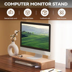 KIRIGEN Wood Monitor Stand Riser for Desk, 23.2 Inch, Natural 59-NA - Image 2