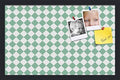 PinPix 22x14 inch Cork Bulletin Board. This Decorative Framed Pin Board Comes with Diamond Pattern in Green and White Design and Satin Black. Ideal for Home, Office Decor or School (PinPix-330) by PinPixBulletinBoards