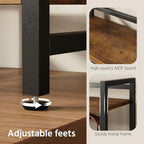 Desk Shelf with 2 Drawers, 38.5" Desk Hutch for Computer Monitor, 3 Tier Desk Display Rack, Desktop Bookshelf Storage Rack for Home Office Dorm - Image 5