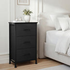 DUMOS 3 Drawer Nightstand for Bedroom, Small Night Stand Chest of Drawers - Image 2