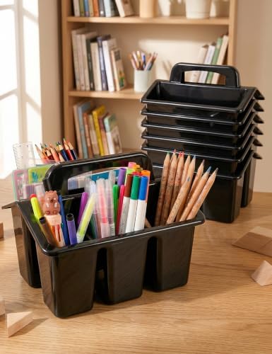 6 Pack Classroom Caddy Organizer with Handle, Table Caddy Classroom - Image 3