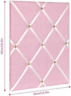Flannel Fabric Pin Board with Criss-Cross Ribbons, 17x13 in - Image 3