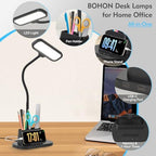 BOHON Desk Lamp for Home Office Desk Light with USB-C Charging Port Black - Image 3